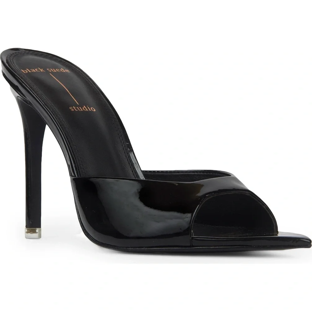 Black Suede Studio | Brea Mule Black Patent | 39.5 EU (Runs Small - see listing) - Picture 9 of 13